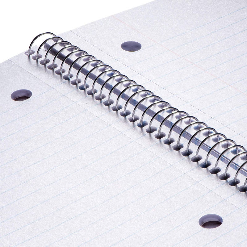 Manaloom Spiral Notebook, 1-Subject College Ruled 70 Sheets, Spiral Bound School Note books, Lined Paper, Home School Supplies for College Students & K-12, 10 1/2" x 8â€, Assorted Colors - 6 Pack - Image 2